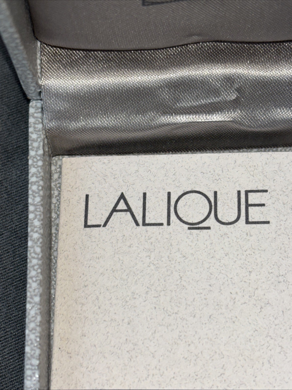 Rare LALIQUE France Pink Crystal BONHEUR Four Leaf Clover Necklace Mint in Box