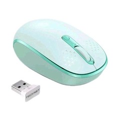 TECKNET Wireless Mouse for Laptop, 2.4G Quiet with USB Receiver Mint Green