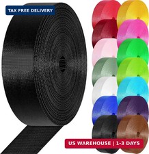 Nylon Webbing 1 inch 1.5 inch Nylon Strap Webbing Straps, 3.3 10 25 50 Yards Web