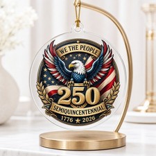 We The People 250th Ornament 1776-2026 Patriotic Eagle Keepsake