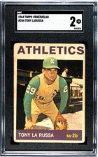 1964 TOPPS VENEZUELAN TONY LARUSSA 244 GOOD RC HOF SGC 2 KANSAS CITY ATHLETICS
