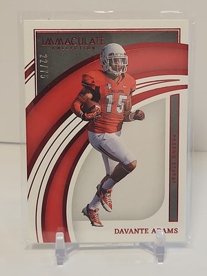#'ed/75 🔥 DAVANTE ADAMS 2022 Panini Immaculate Collection Ruby Red Color Match