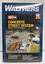 Walthers HO Scale Concrete Street System Building Kit #933-3138 New