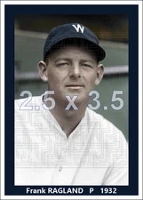 Frank Ragland - 1932 Washington Senators - choose a style - colorized print