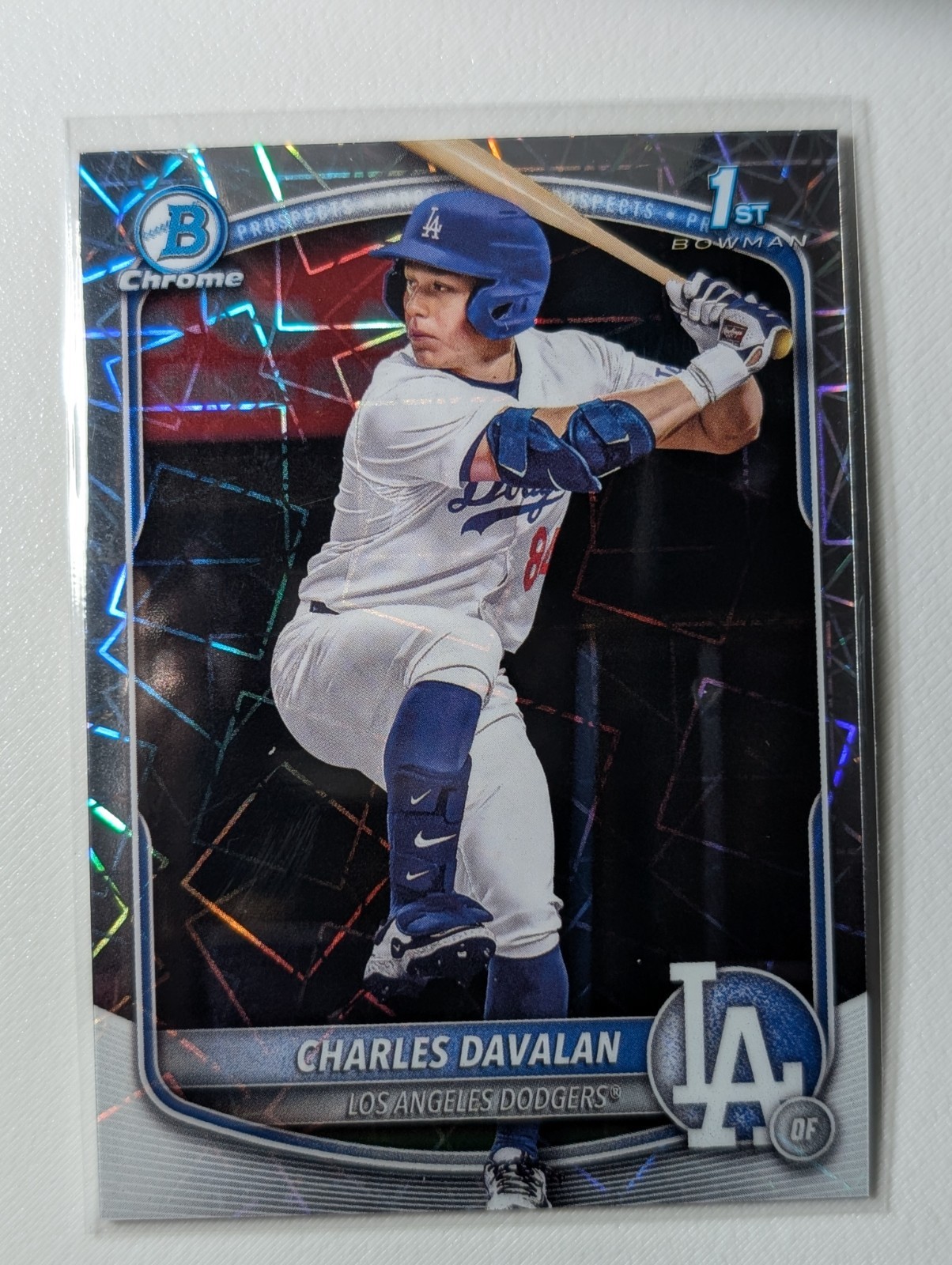 2025 Bowman Draft Chrome #BDC-96 Charles Davalan Lazer Refractor