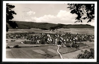 Wahlbach /Siegen, Ortsansicht, Ansichtskarte 1954 