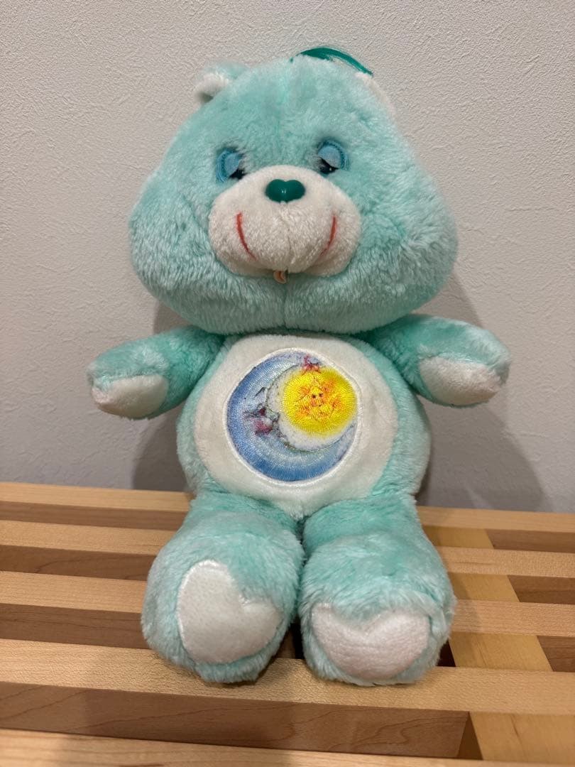80's care bear bed time bear vintage plush toy #ca19d5
