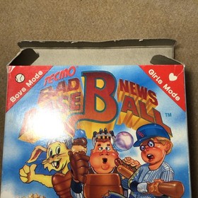 Tecmo Bad News Baseball Nintendo NES 1990 Multiplayer Original Box Sleeve 