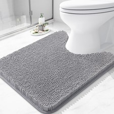 Arotive Bathroom Toilet Rugs U Shaped 24x20, Extra Soft 24" X 20", Grey