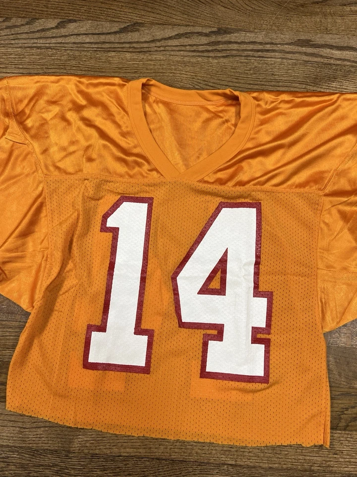 Vintage Tampa Bay Buccaneers Jersey Vinny Testaverde Creamsicle Orange Sz Large - Image 2 of 3