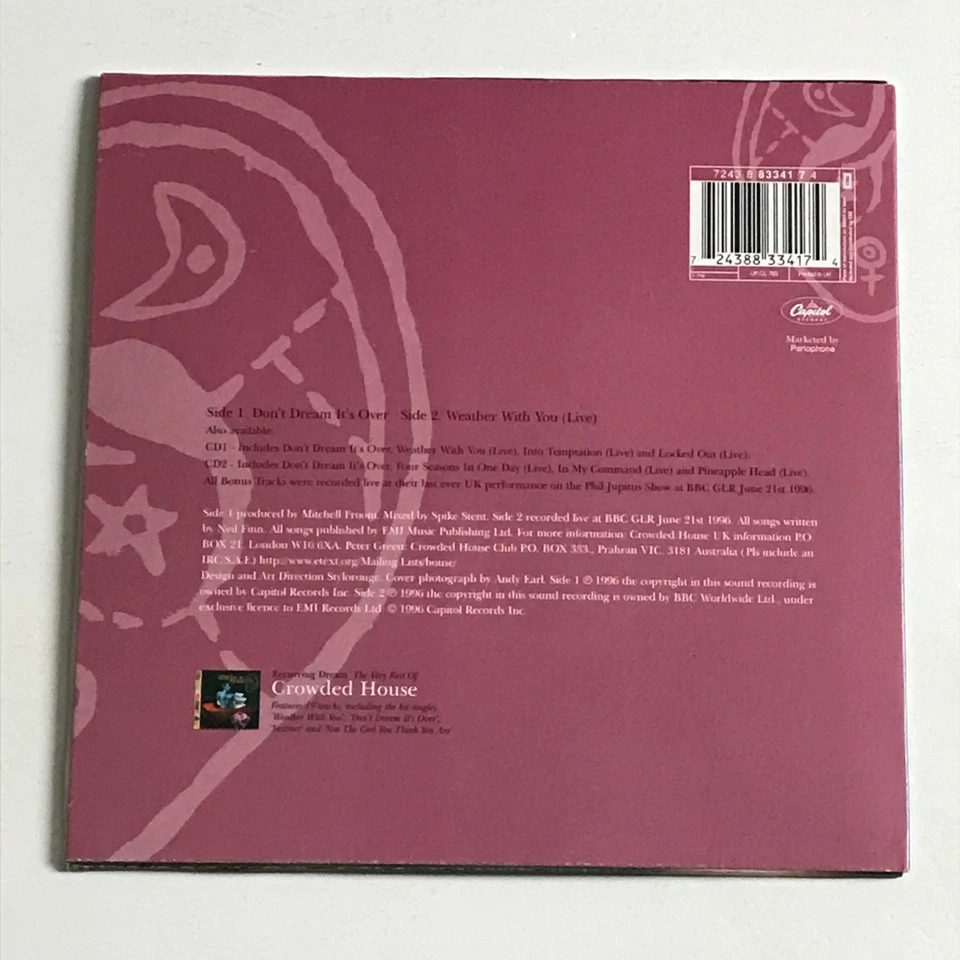 Crowded House - Don't Dream It's Over (On Blue) 7" Vinyl Record - CL 780 EX/EX - Image 2 of 4