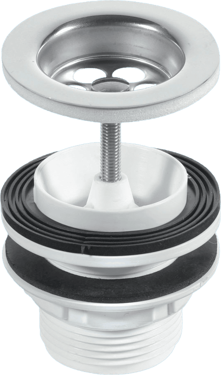 McAlpine BSW11P 1.25"" x 60mm Stainless Steel Flange Centre Pin Basin Waste