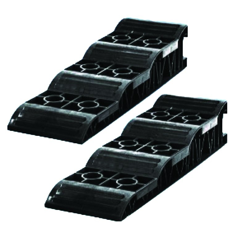 PLS Jumbo Levelling 5 Ton Wheel Chock Ramps Level Pair Motorhome Trailer - BJ172