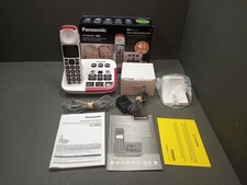 Panasonic KX-TGM420W Cordless Phone with Digital Answering Machine - White/Red