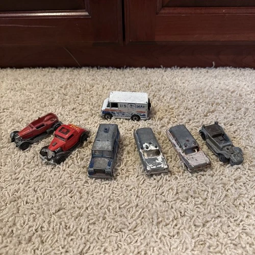 Vintage Matchbox Lesney Hotwheels Diecast Vehicles Lot Of 7