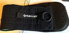 Mueller Lumbar Support Belt Adjustable One Size Black/Green Back Waist Brace