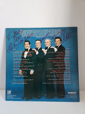 The Best Of The Original Four Aces LP TVP1033 Record SIGNED AUTOGRAPHED BY ALL 4