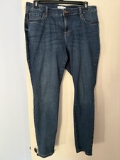 Lane Bryant Women s Mid-Rise Skinny Stretch Denim Jeans Blue 5-Pocket Cotton