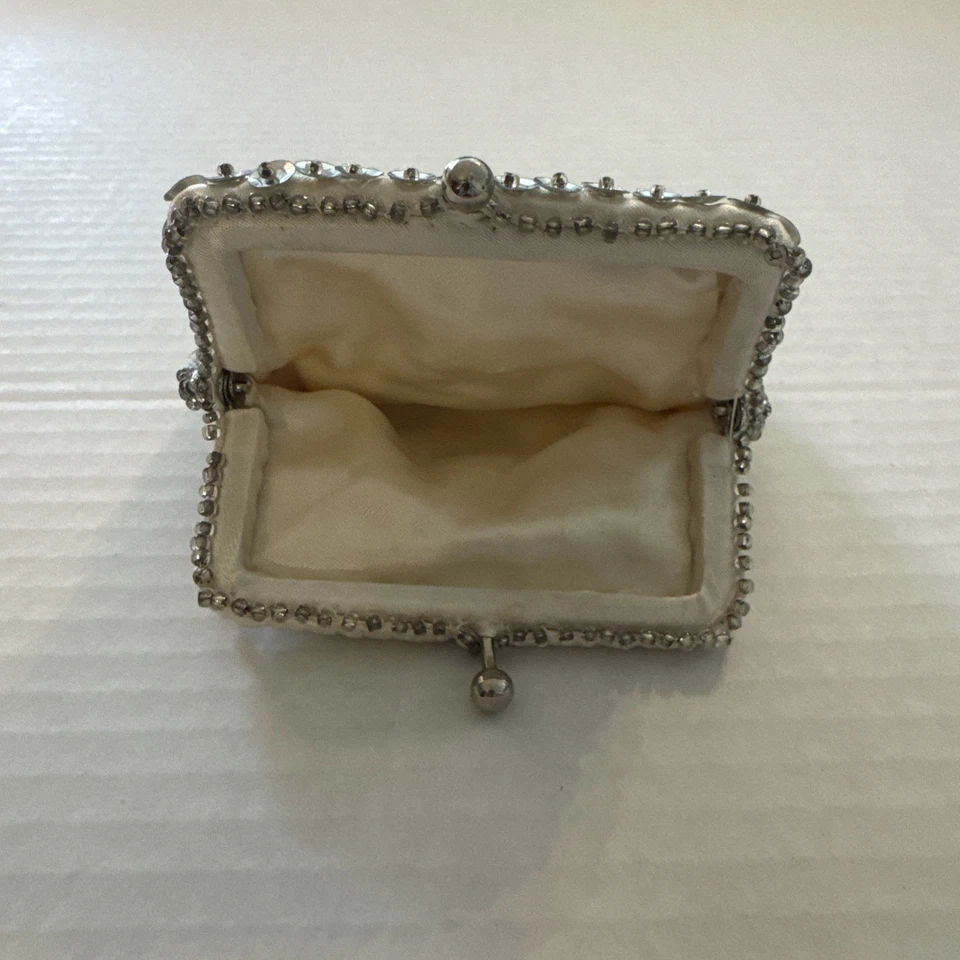 2 BOLSOS DE NOCHE VINTAGE CON CUENTAS / MONEDERO DE CAMBIO Foto 4 de 4