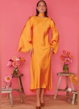 NWT Show Me Your Mumu Sarah Maxi Dress in Satin Orange - M