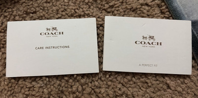 Coach Black Zip Wristlet Pouch w/ Wrist Strap, Silver Hardware, Hangtag