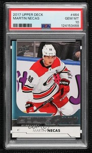 2017-18 Upper Deck Young Guns Martin Necas #464 PSA 10 GEM MT Rookie RC