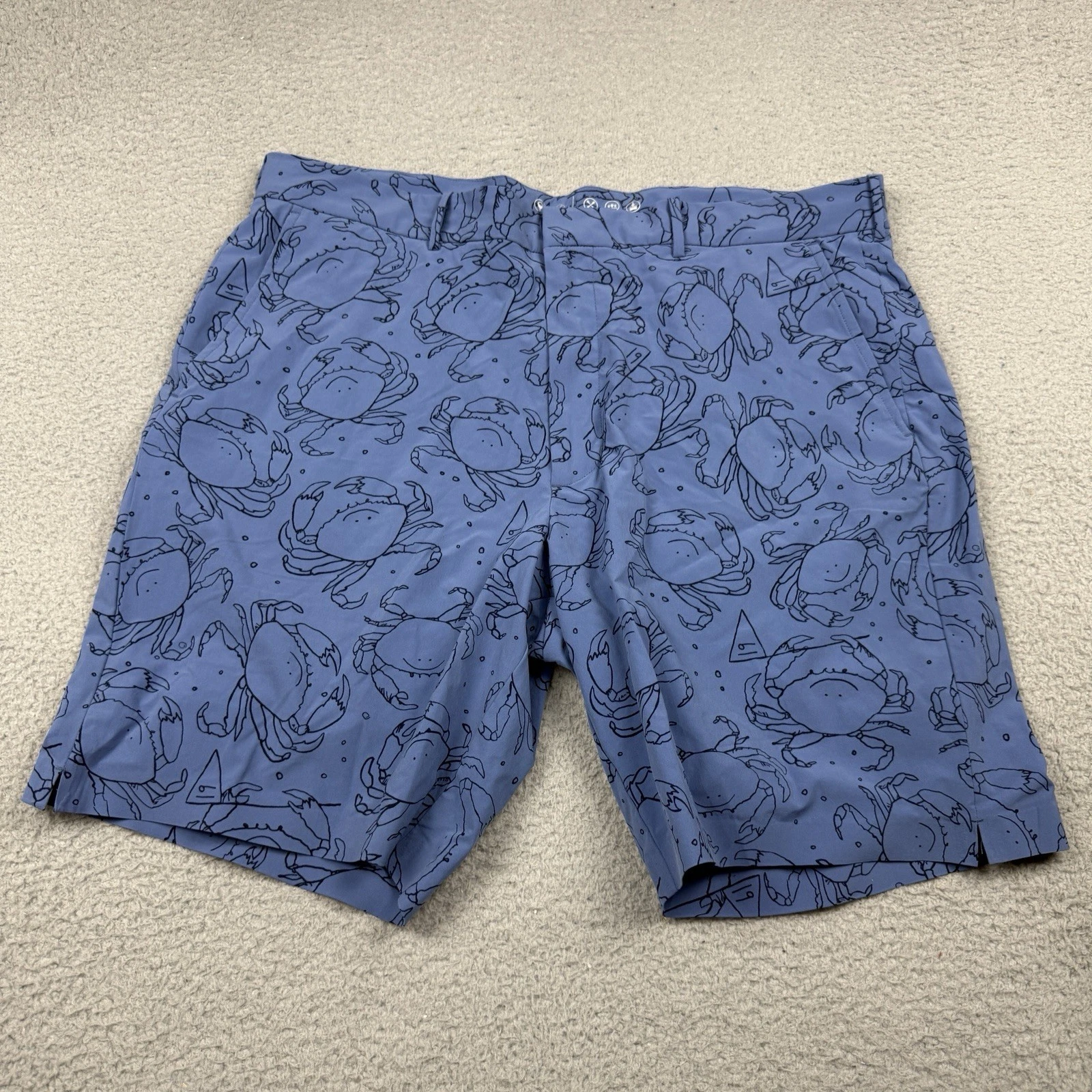 Polo Ralph Lauren Shorts Mens 38 Blue Crab Print Golf Classic Fit 9” Inseam