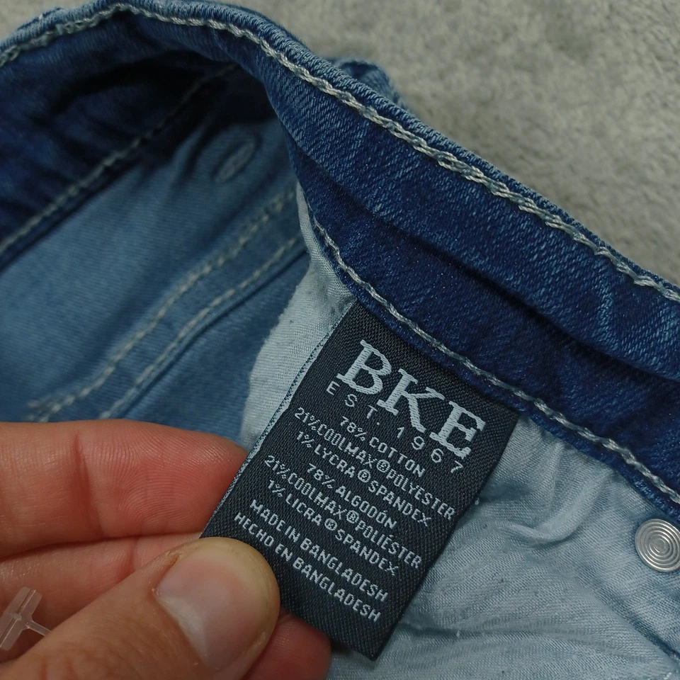 BKE Jeans Mens 29x30 Blue Straight Aiden Denim Pockets Cotton Modern - Image 4 of 4