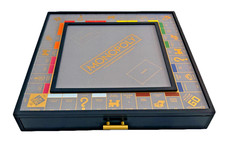 Juego de mesa de madera Monopoly edición de lujo azul marino lámina dorada WS Game Company