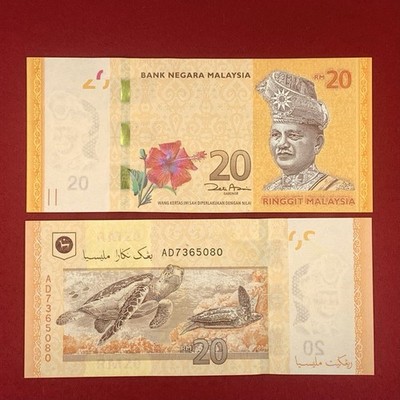 MALAYSIAN Banknote - 20 Ringgit - Polymer - Collectible - Uncirculated ...