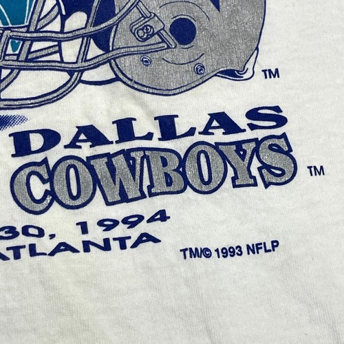 Vintage 1993 90s Bills Vs Cowboys T-Shirt Size Large Super Bowl XXVII Trench - Picture 4 of 19