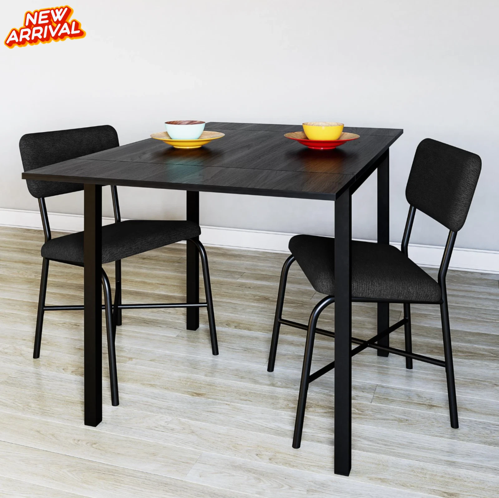 Juego de Comedor 2 Sillas y Mesa Moderno Elegante Drop Leaf Top Kitchen Table