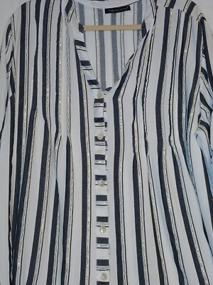 Sliver and white metallic blouses by Club z collection sizes XXL
