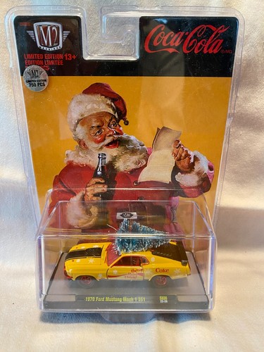M2 1970 Ford Mustang Mach-1 351 Coca-Cola Santa mit Vitrine Limited Edition - Bild 16 von 16