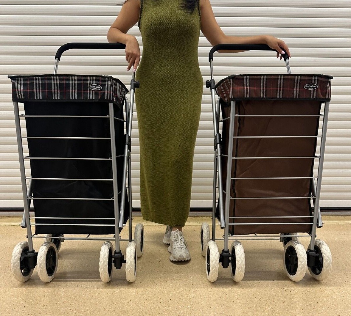 Folding Shopping Trolley Strong Unisex 4/6 Wheels Excellent stability  Foldable
