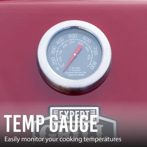 Outdoor BBQ Expert Grill 3 Burner Propane Gas Grill in Red, 30,000 total BTUs - Picture 8 of 13