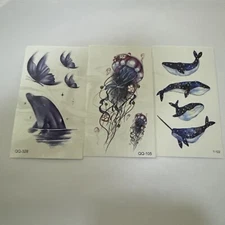 Lot Of 3 Temporary Tattoo Stickers. Misc Designs. Waterproof Body Art.