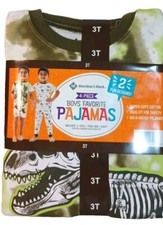 Member's Mark 4 Piece / Set Of 2 Boys NWT Favorite Pajamas Dinasaur 3T