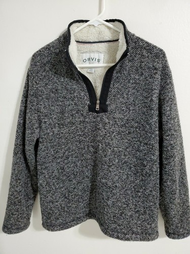 Pullover Sherpa Sweater Gray 