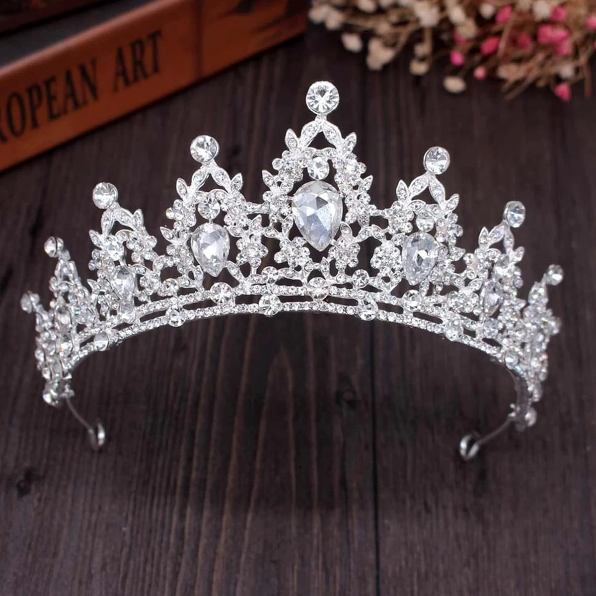 Tiara Con Velo Da Sposa E Scritta "Bride To Be" - Accessorio Addio Al Nubilato Argento
