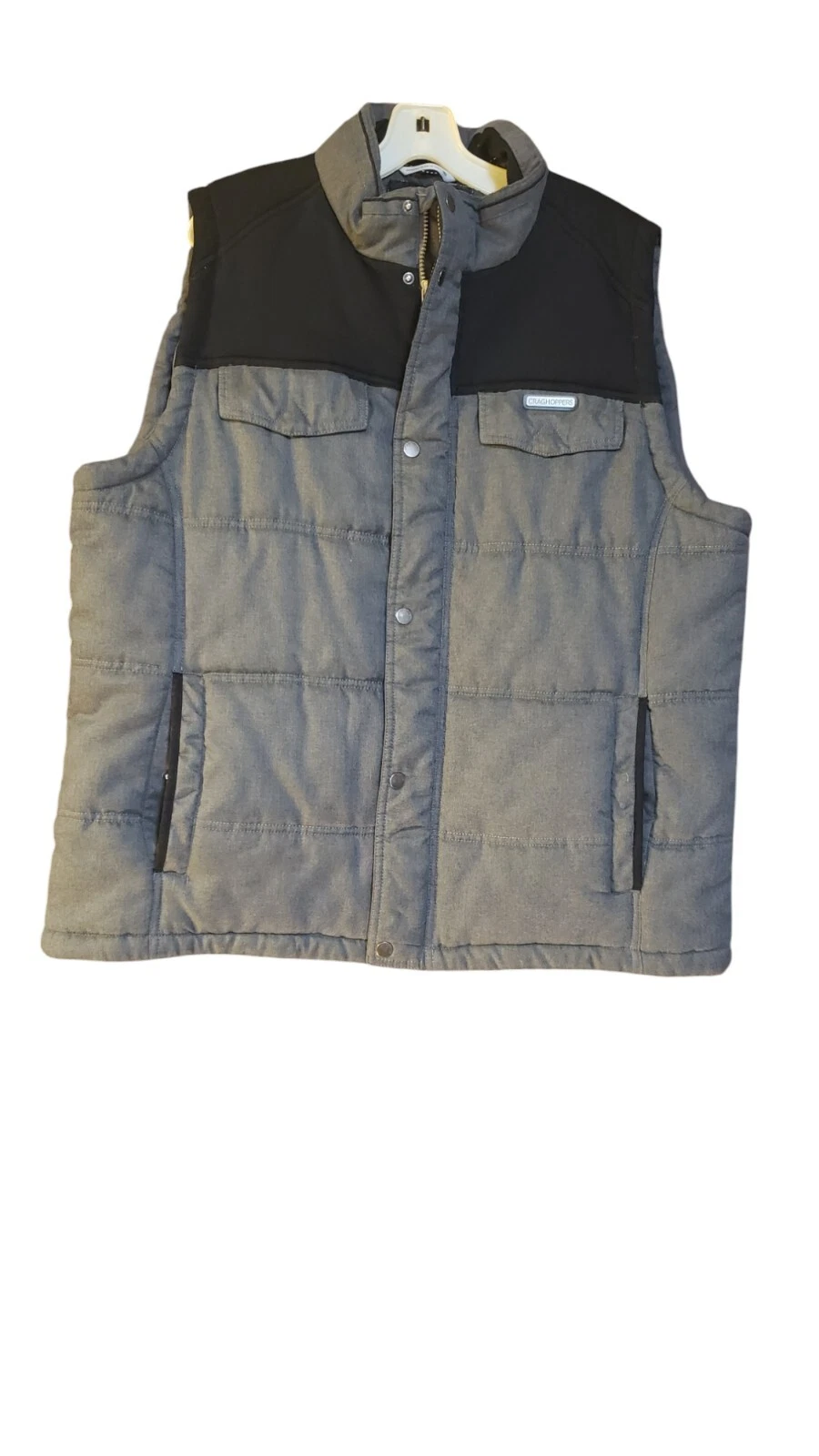 Craghoppers Mens Puffer Vest Size XL* Black Grey Gorpcore Winter Quiet Luxury