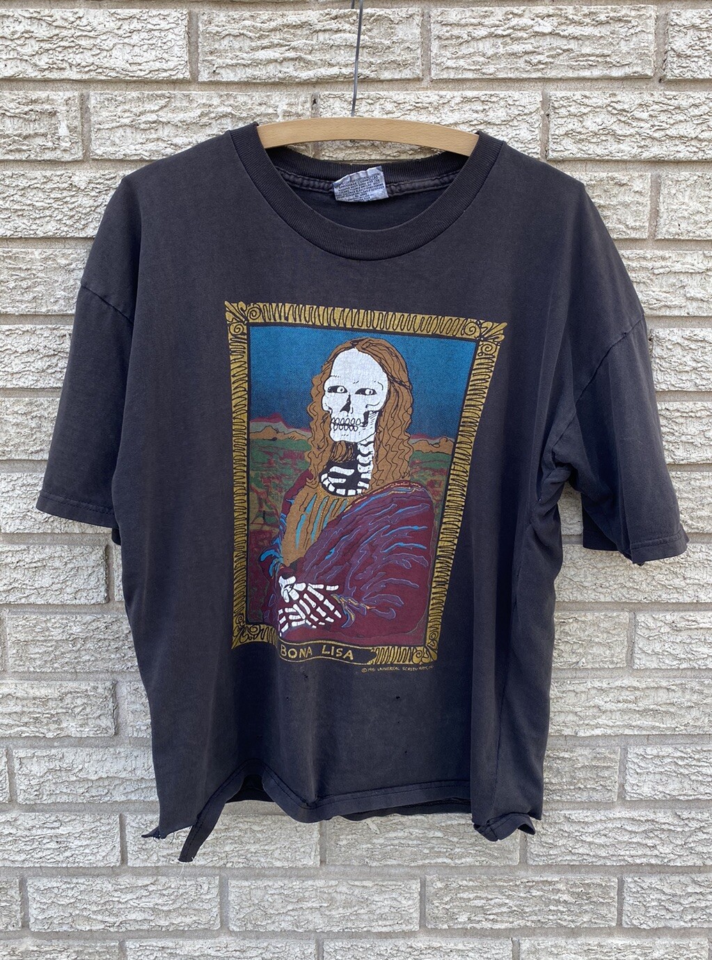 T-Shirt Homme Coton Mona Lisa Parody "Monday Lisa" - Gildan Heavy - Neuf Sans étiquettes