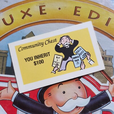 Monopoly Deluxe Edition 1995 Replacement You Inherit Community Chest Card
