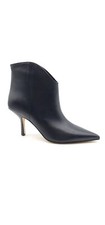 Marc Fisher LTD Womens Haylian Pointed Toe Leather Ankle Boots Shoes Black 9M