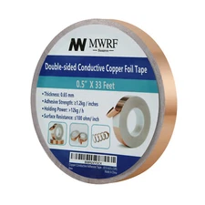 0.5" x 33 feet Copper Foil Tape Conductive EMI Shielding; US Stock Fast Ship
