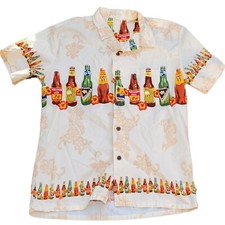 Vintage Hawaiian Beer Palmwave Button-Down Shirt, Men's XL