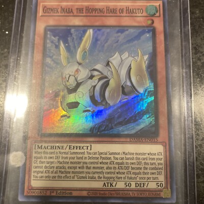Yugioh! Gizmek Inaba, the Hopping Hare of Hakuto - DAMA-EN015 - Super Rare - 1st