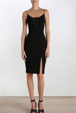 Zimmermann Crepe Braid Split Dress Size 0, Au 8, US 4