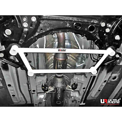 Ultra Racing 2-Point Front Lower Bar For 2004-2010 Scion TC (AT10) – LA2-2464 – White Powder-Coated