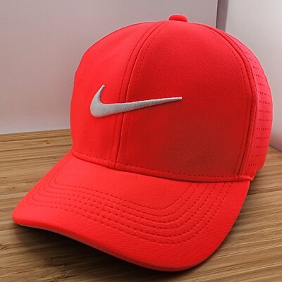 Nike Golf Hat Cap, Pink w/White Swoosh, Aerobill, Womens Hook